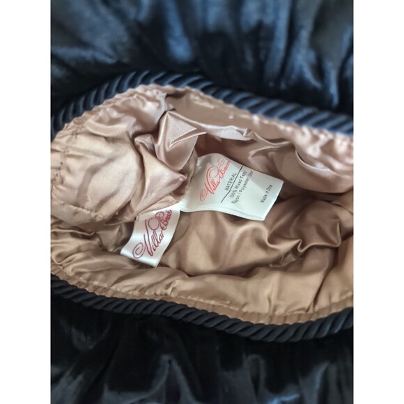 Vtg Christmas Stockings Villa Bacci Set Two Black Gold Stockings Rhinestone LG - Picture 7 of 10